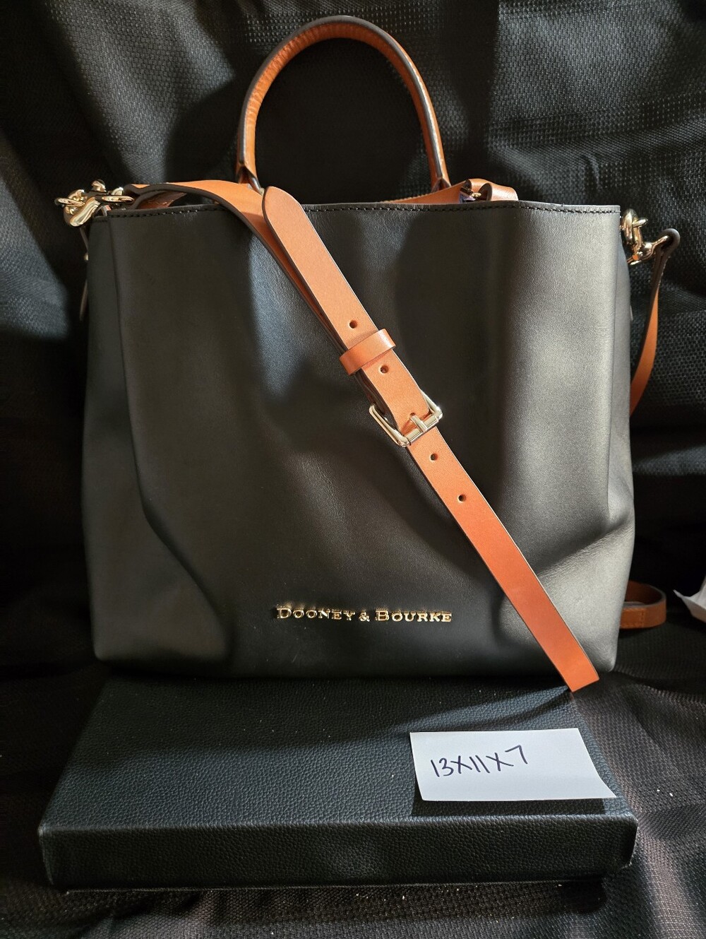 Dooney & Bourke Barlow City Black Leather Tote EUC